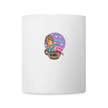 Caffe-Mädchen, - Tasse - Weiß - Vorne