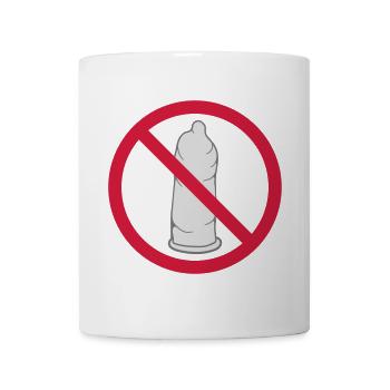 no forbidden shield condom with protection - Mug - white - Front