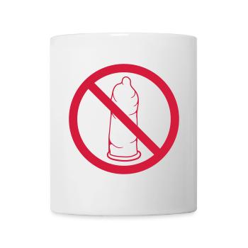 no forbidden shield condom with protection - Mug - white - Front