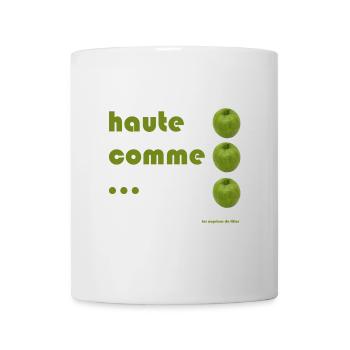 high as 3 apples - Mug - white - Front