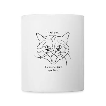 Katzen Meme - Pee - Tasse - Weiß - Vorne
