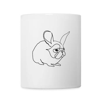 Hare or pug - Mug - white - Front