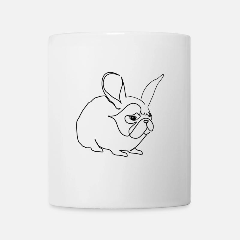 Hase oder Mops - Tasse - Weiß