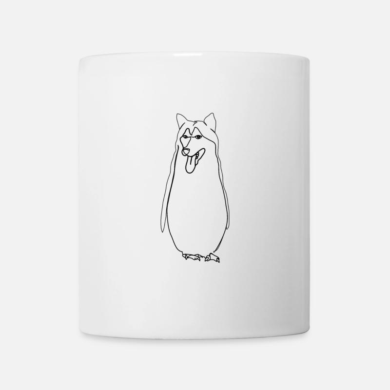 Husky Pinguin - Tasse - Weiß