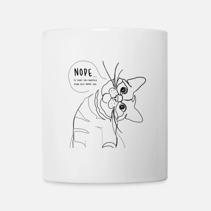 Bullshit Katzen Meme - Tasse - Weiß