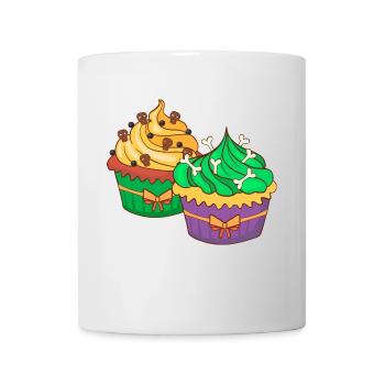 Gâteau au muffin Halloween - Mug blanc - blanc - Devant