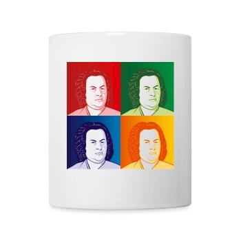 Johann Sebastian Bach in cartoon style - Mug - white - Front