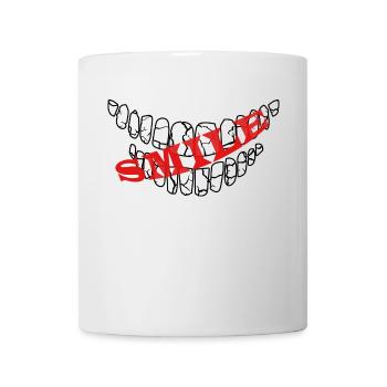 smile zähne - Tasse - Weiß - Vorne