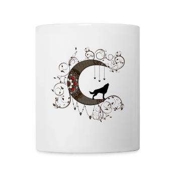 Wundervoller Mond mit Wolf - Tasse - Weiß - Vorne