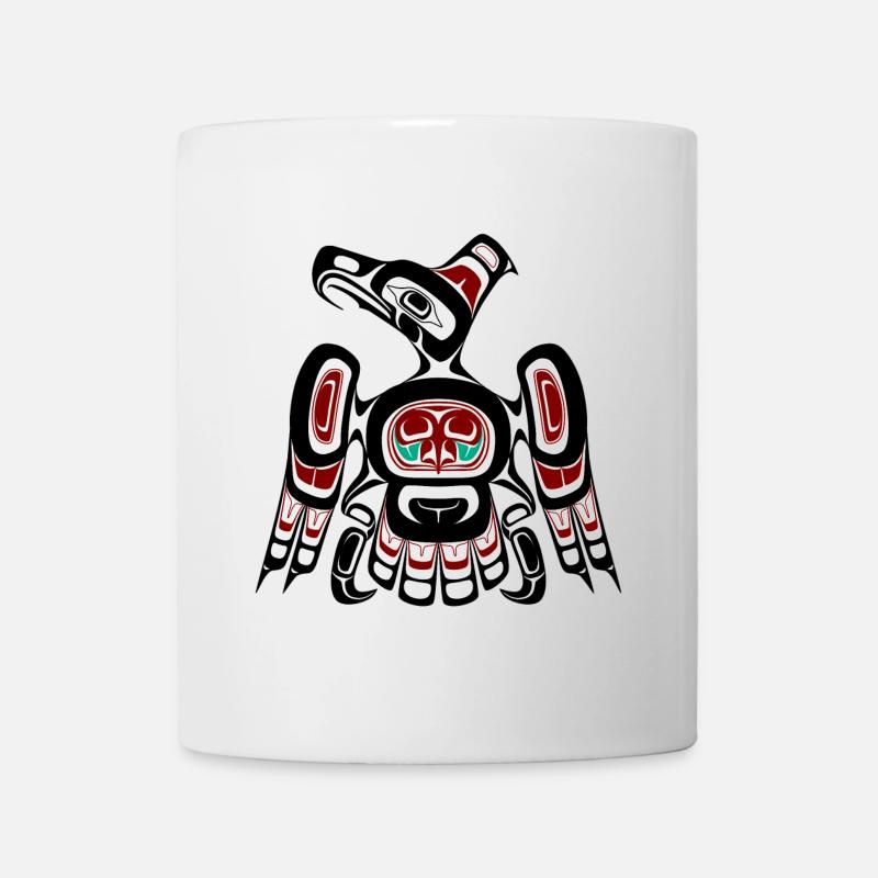 Côte nord-ouest du Pacifique Kaigani Thunderbird - Mug blanc - blanc
