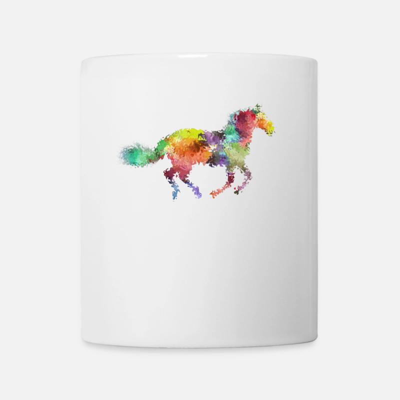 Pferd unscharf Skitze - Tasse - Weiß