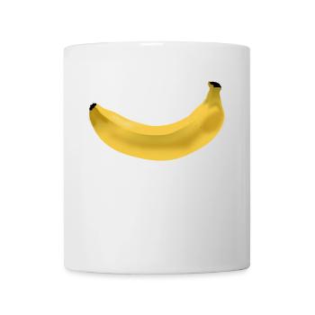 banaan - Mok - wit - Voor