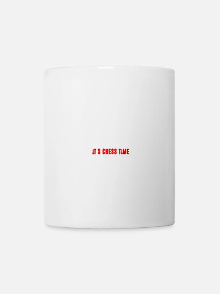 Es ist Schachzeit Shirt - Tasse - Weiß