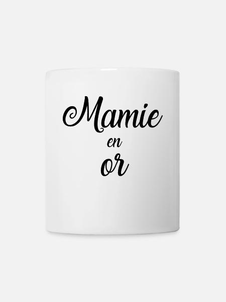 mamie en or - Mug blanc - blanc