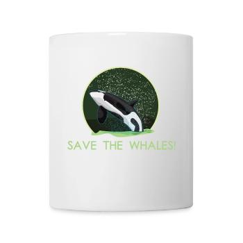 Save the Planet Save the whales Orca whale killer whale - Mug - white - Front