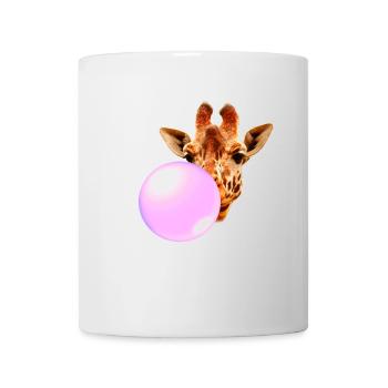 Giraffe Mit Kaugummi - Tasse - Weiß - Vorne