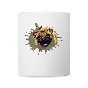gxp hungry pug dog vector art - Mug - white - Front