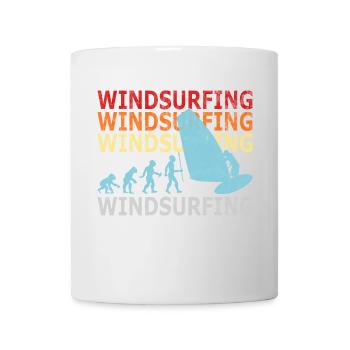 Retro Vintage Windsurfer Evolution Windsurfen - Tasse - Weiß - Vorne