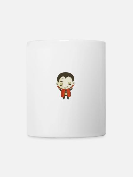 Cute Vampire Dracula Cartoon – Halloween Design - Mug - white