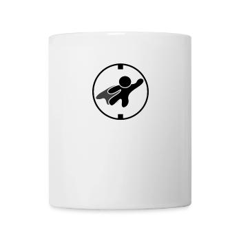 LOGO superhero black silhouette - Mug - white - Front