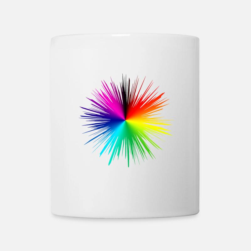 Color explosion radial burst - Mug - white