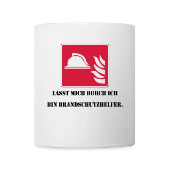 Lasst mich durch ich bin Brandschutzhelfer - Tasse - Weiß - Vorne