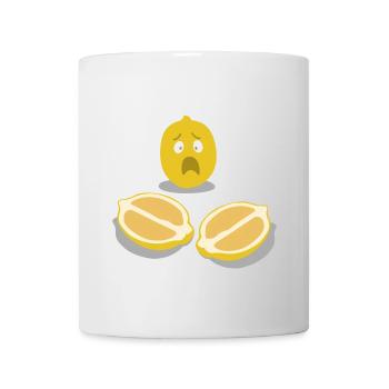 Sorgenlemon caractère citron - Mug blanc - blanc - Devant