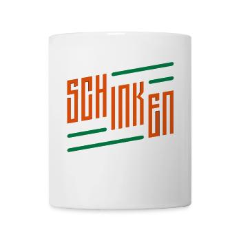schinken schriftzug - Tasse - Weiß - Vorne