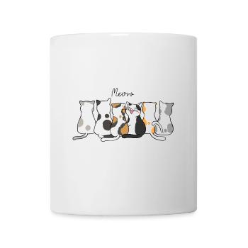 Katzenkreis der Calico-Freunde - Tasse - Weiß - Vorne