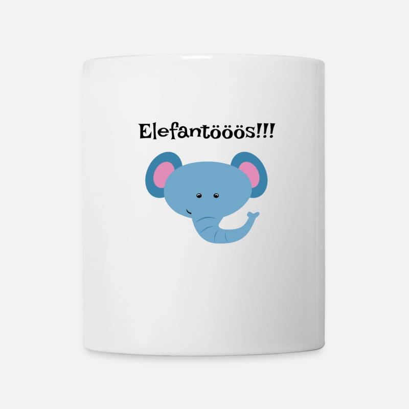 Chemise Enfant Tête d’Eléphant Bleu - Mug blanc - blanc