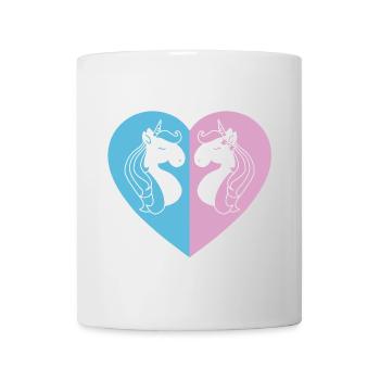 Zweiseitiges Einhornherz - Tasse - Weiß - Vorne