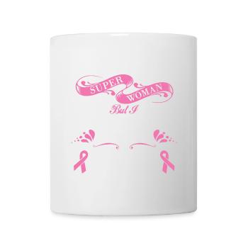 Super femme survécu au cancer t-shirt - Mug blanc - blanc - Devant