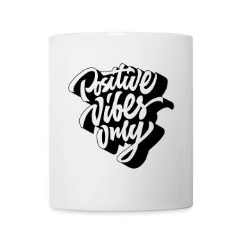 Vibes Graphic Vibrations positives uniquement - Mug blanc - blanc - Devant