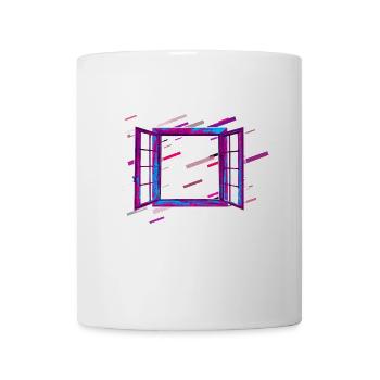 Window open 80s Retro Violet - Mug - white - Front