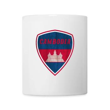 Cambodge Armoiries vintage retro / cadeau drapeau - Mug blanc - blanc - Devant