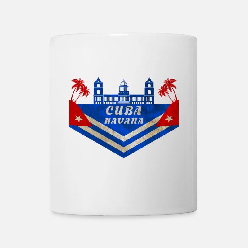 Cuba La Havane Vintage / Retro Des Caraïbes Cadeau - Mug blanc - blanc