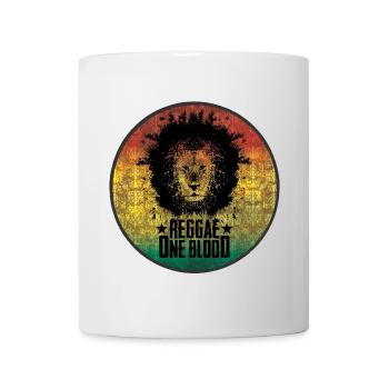 Reggae lion motif with gradient - Mug - white - Front