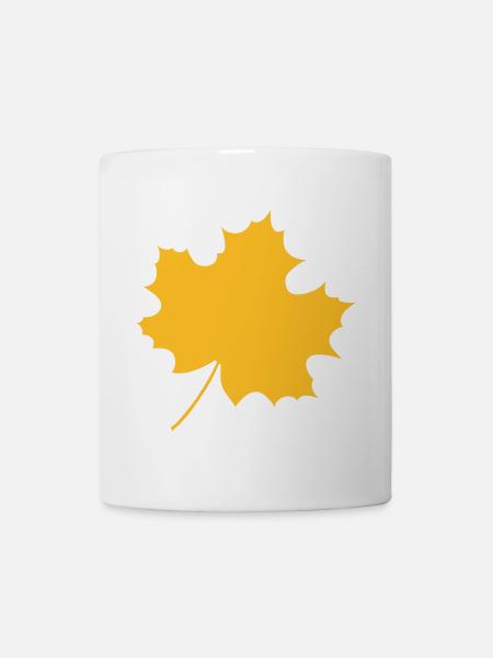 Blatt, der Herbst kann kommen - Tasse - Weiß