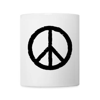 Peace Zeichen, Frieden - Tasse - Weiß - Vorne