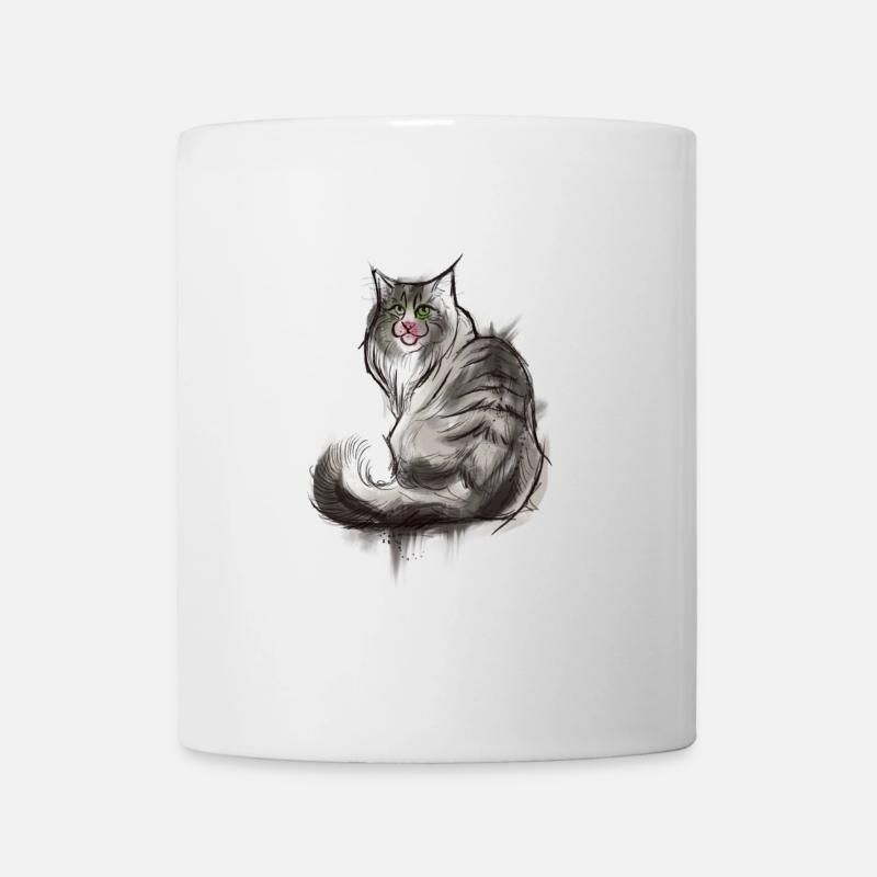 Norwegian Forest Cat - Mug - white