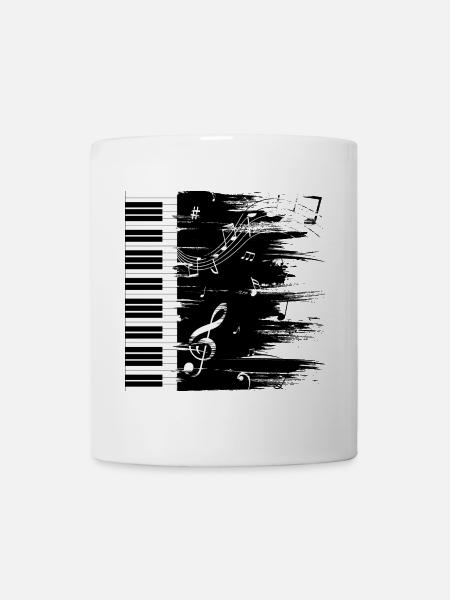 Piano music black & white gift - Mug - white