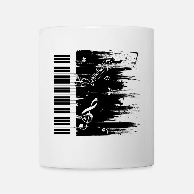 Piano music black & white gift - Mug - white