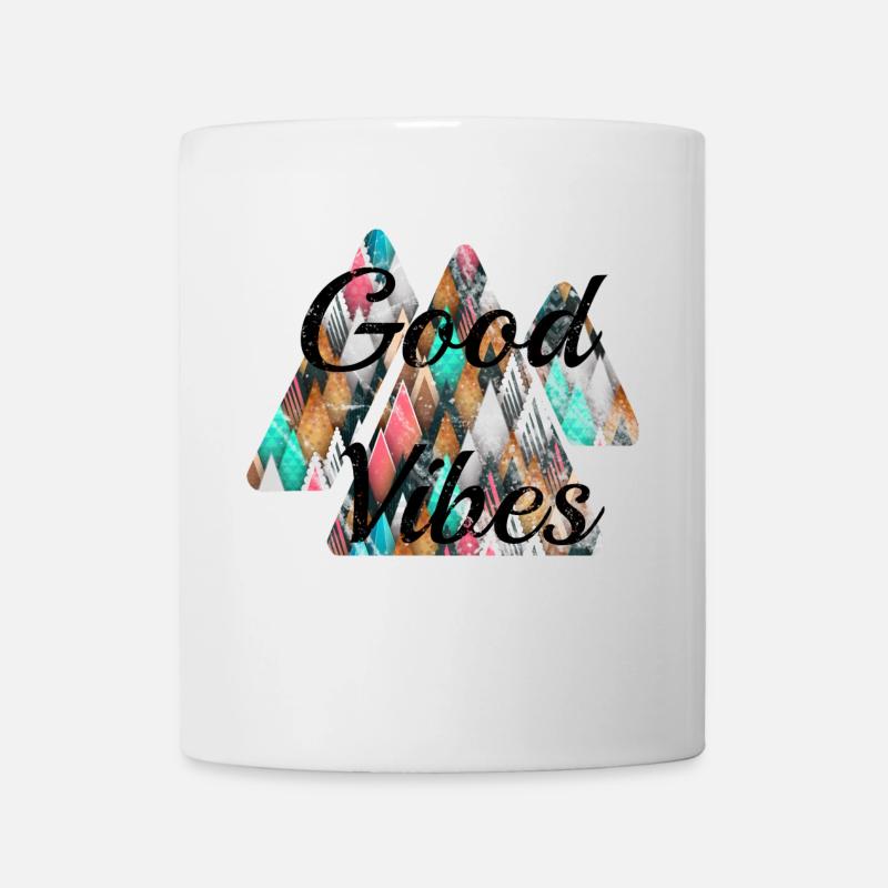 Paysage de montagne en look grunge noir - Mug blanc - blanc