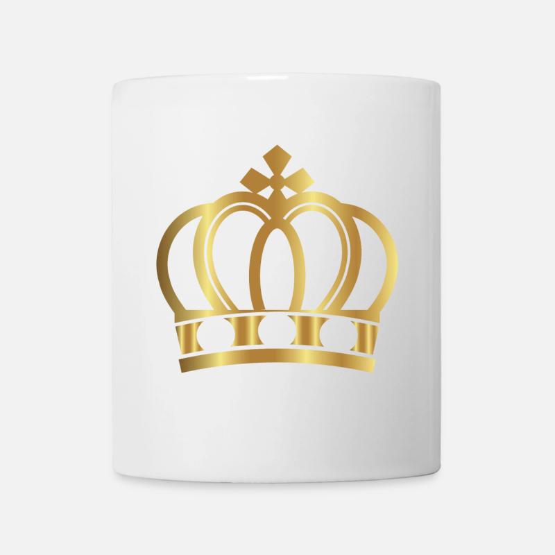 Crown Crowns King Queen JGA Wedding Bride Bräu - Mug - white