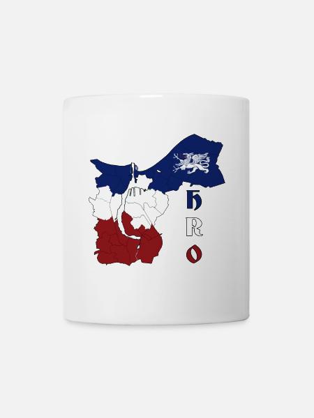 Rostock Umriss HRO - Tasse - Weiß