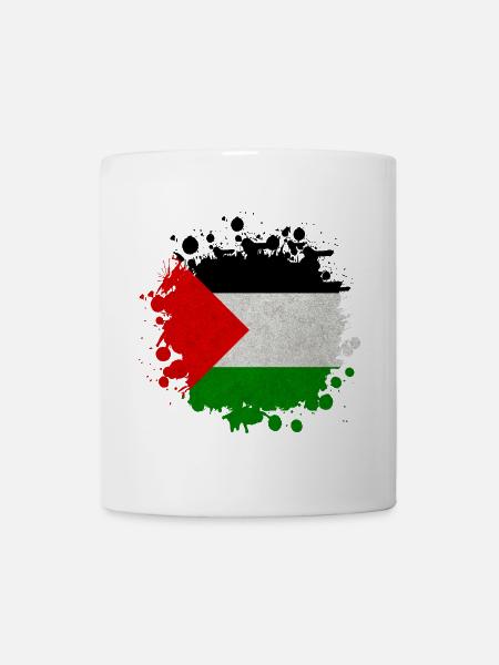 Palästina Klecks Flagge Geschenk - Tasse - Weiß