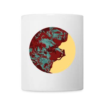 Kletterer beim Felsklettern - Tasse - Weiß - Vorne