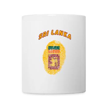Sri Lanka Asien Land Fingerabdruck Geschenk - Tasse - Weiß - Vorne