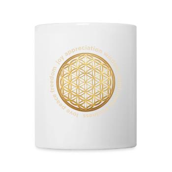 Flower of Life Geometric Harmony Pattern - Mug - white - Front