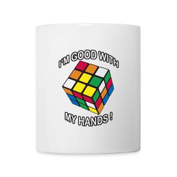Rubik's Cube I'm Good With My Hands - Mug blanc - blanc - Devant